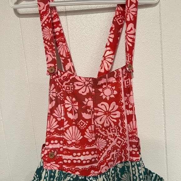 Free People Green and Red  romper jumpsuit - Picture 5 of 11